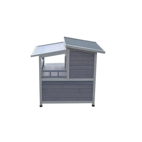 YES4PETS 2 Story Outdoor Cat Shelter Condo with Escape Door Rainproof Kitty House image: 5