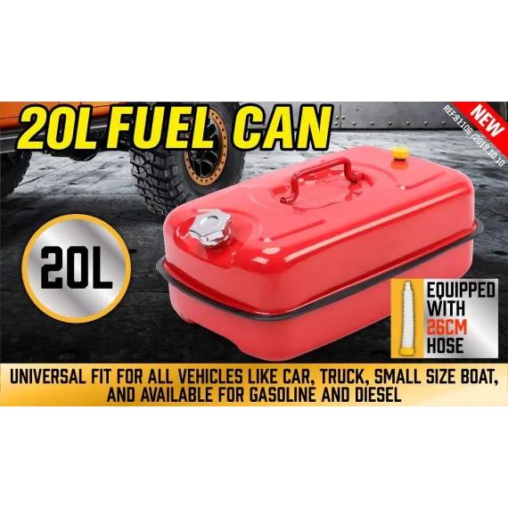 20L Fuel Can Jerry Can Petrol Diesel Spare Container Portable Fuel Tank image: 1