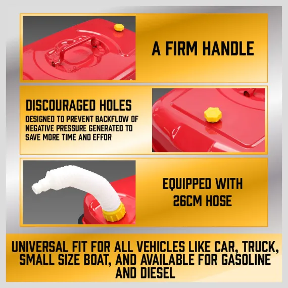 20L Fuel Can Jerry Can Petrol Diesel Spare Container Portable Fuel Tank image: 4