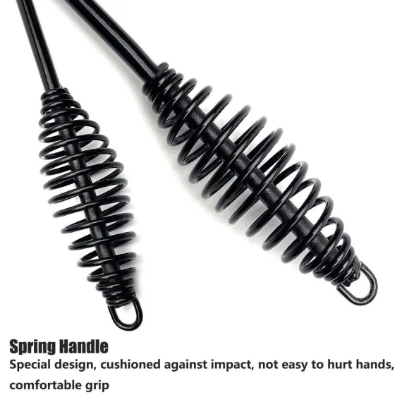 Welding Chipping Hammer Spring Handle Hold Heart Cleaning Harden DIY Metal Black - 250g image: 3