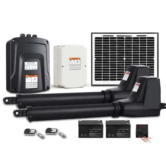 LockMaster Swing Gate Opener Auto 10W Solar Power Electric Remote Control 800KG