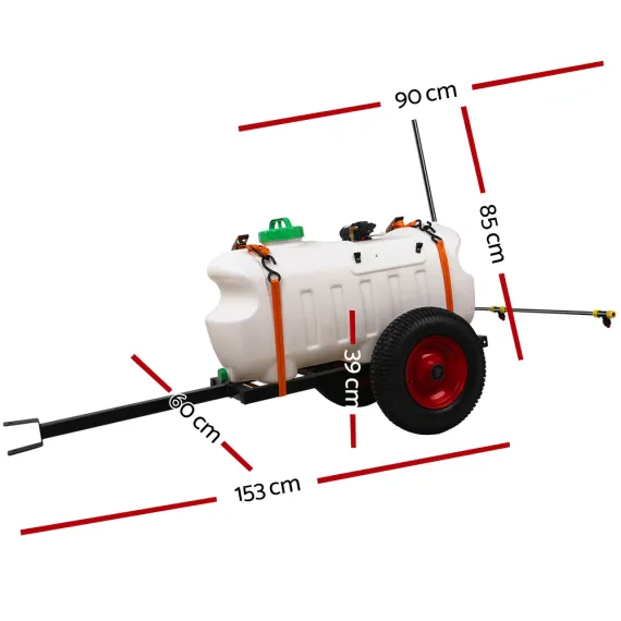 Giantz Weed Sprayer 100L Trailer 1.5M Boom Garden Spray image: 1