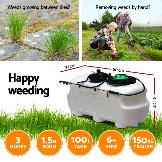 Giantz Weed Sprayer 100L Trailer 1.5M Boom Garden Spray image: 4