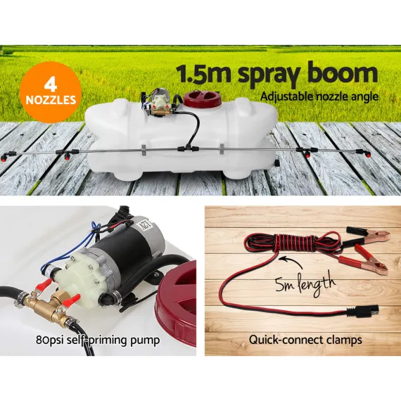 Giantz Weed Sprayer 100L 1.5M Fixed Boom Garden Spray image: 2