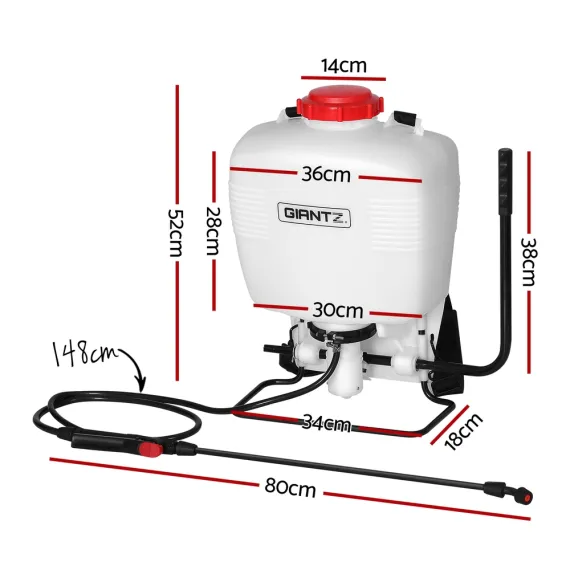 Giantz Weed Sprayer 15L Knapsack Backpack Plastic image: 1