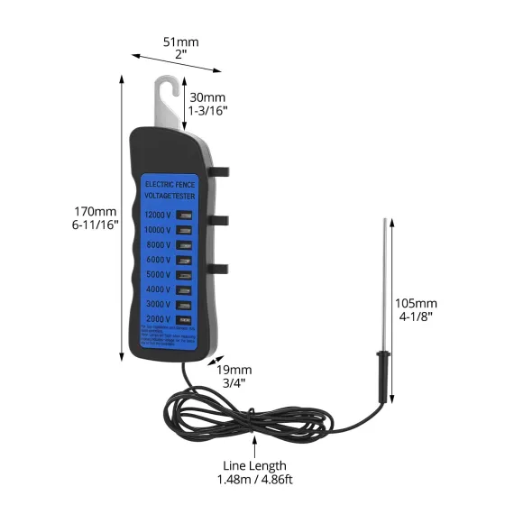 Electric Fence Voltage Tester, 12KV Fence Tester image: 4