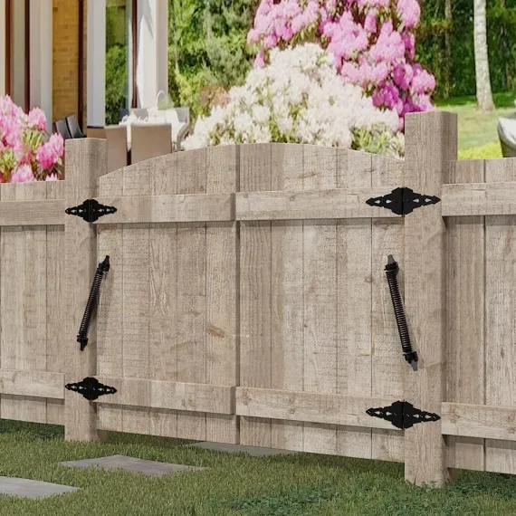 2 Pack 14" Fence gate Spring self Closing and Adjustable for Wooden or Vinyl Fence,Carbon Steel,Black(gate spring-14-2") image: 5