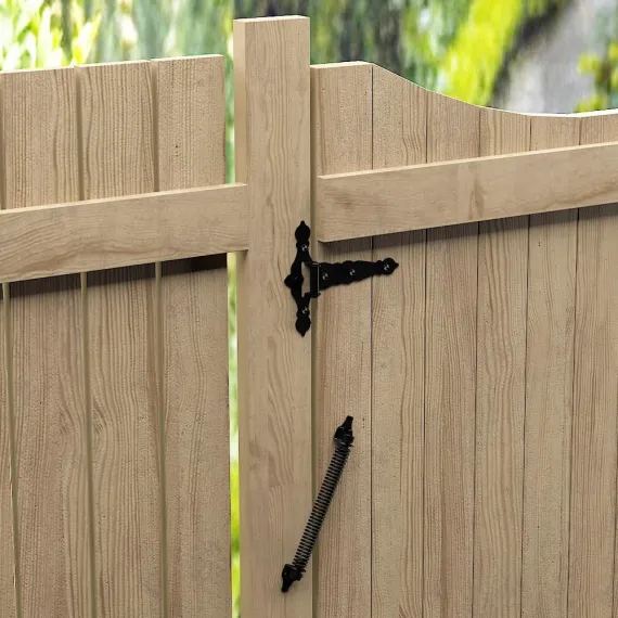 2 Pack 14" Fence gate Spring self Closing and Adjustable for Wooden or Vinyl Fence,Carbon Steel,Black(gate spring-14-2") image: 7