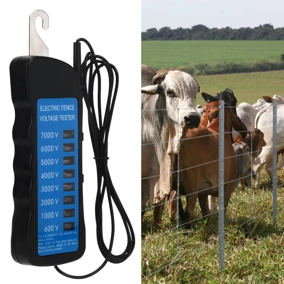 Electric Fence Tester Multi Light Voltage Detection Portable for Farm Supply Fencing ABS 7000V image: 11