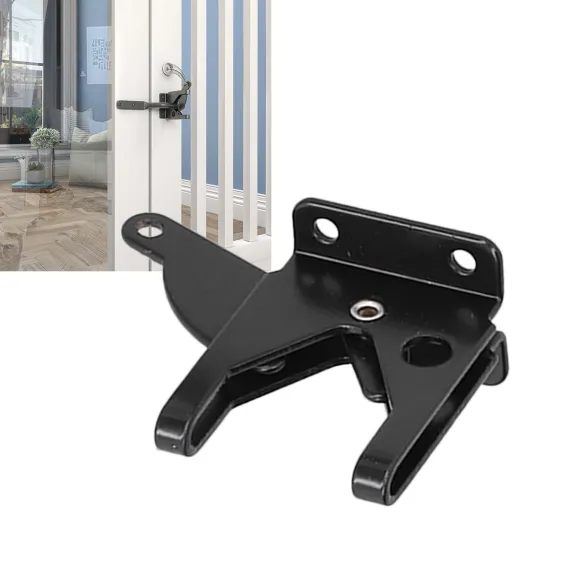 Iron Fence Lock Self Locking Gate Latch Hardware with Adjustable Cable for Garden Backyard Courtyard image: 10