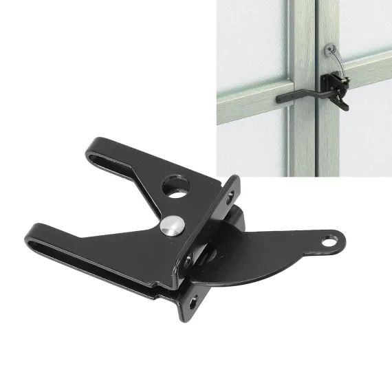 Iron Fence Lock Self Locking Gate Latch Hardware with Adjustable Cable for Garden Backyard Courtyard image: 11