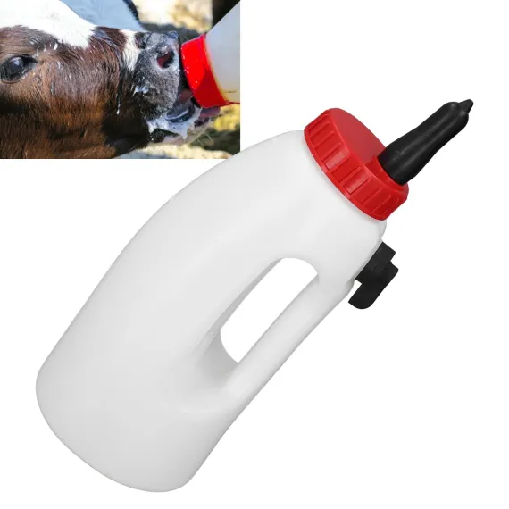 4L Calf Milk Bottle New Born Calf Milk Feeder Farm Feeding Equipment with Handle Nipple image: 11