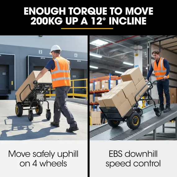 Baumr-AG BTR-1000e 40V Powered Hand Truck Trolley, 260kg, 400W