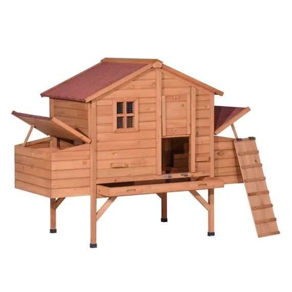 YES4PETS XXL Chicken Coop, Rabbit Hutch Cage and Hen House with Extra Nesting Box
