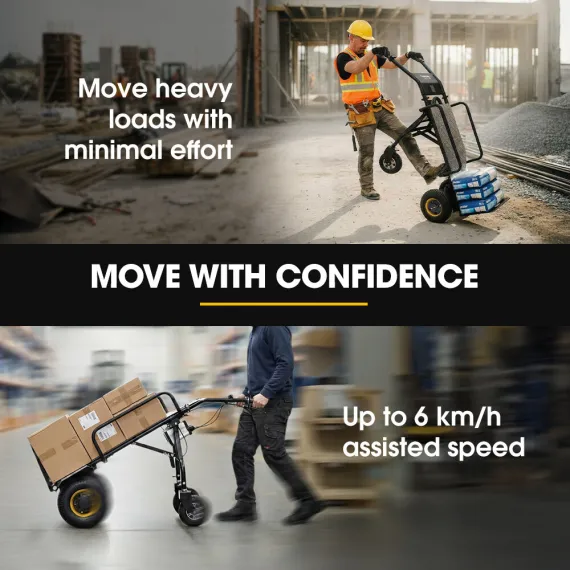 Baumr-AG BTR-1000e 40V Powered Hand Truck Trolley, 260kg, 400W
