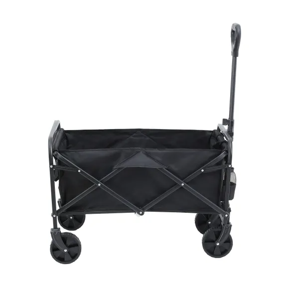 Gardeon Folding Garden Cart Trolley Black, 80kg, Oxford Cloth