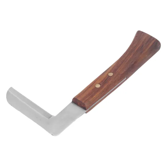 Steel L Shape Hoof Knife Ergonomic Curved Handle Hoof Trimming Tool for Farm Horse Single Blade On Left Hand image: 5