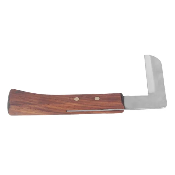 Steel L Shape Hoof Knife Ergonomic Curved Handle Hoof Trimming Tool for Farm Horse Single Blade On Right Hand image: 1
