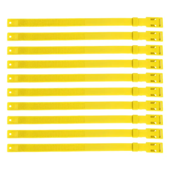10PCS Goat Collar PU 23 Inch Adjustable Livestock Collar for Farm Animal Cow Horse Sheep Yellow