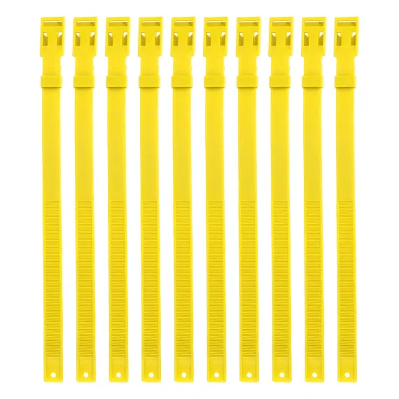 10PCS Goat Collar PU 23 Inch Adjustable Livestock Collar for Farm Animal Cow Horse Sheep Yellow image: 1