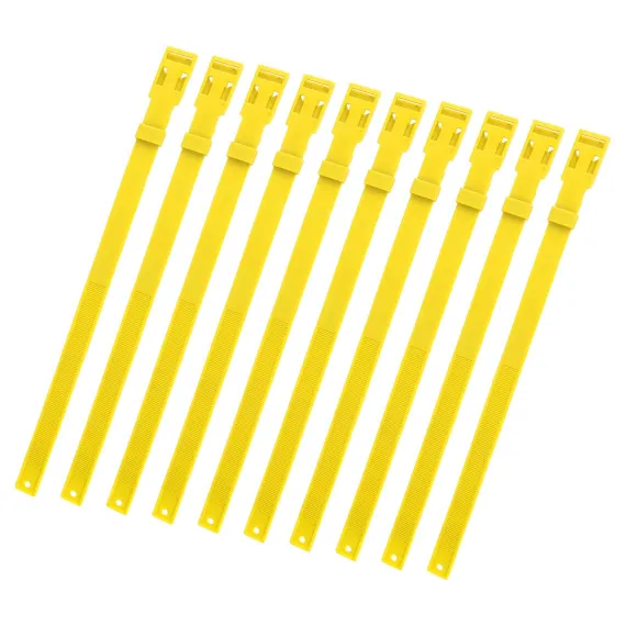 10PCS Goat Collar PU 23 Inch Adjustable Livestock Collar for Farm Animal Cow Horse Sheep Yellow image: 4