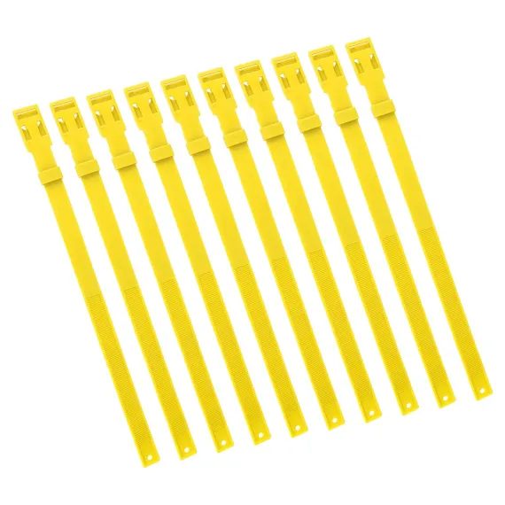 10PCS Goat Collar PU 23 Inch Adjustable Livestock Collar for Farm Animal Cow Horse Sheep Yellow image: 5