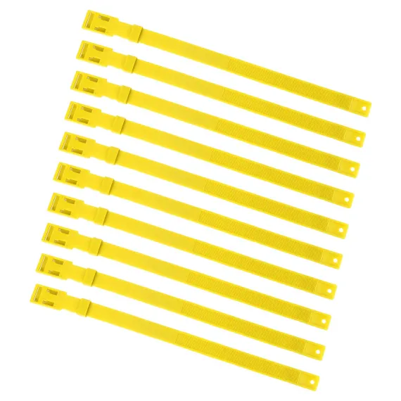 10PCS Goat Collar PU 23 Inch Adjustable Livestock Collar for Farm Animal Cow Horse Sheep Yellow image: 7