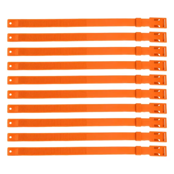 10PCS Goat Collar PU 23 Inch Adjustable Livestock Collar for Farm Animal Cow Horse Sheep Orange
