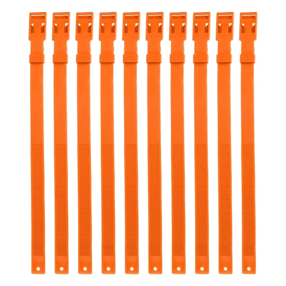10PCS Goat Collar PU 23 Inch Adjustable Livestock Collar for Farm Animal Cow Horse Sheep Orange image: 1
