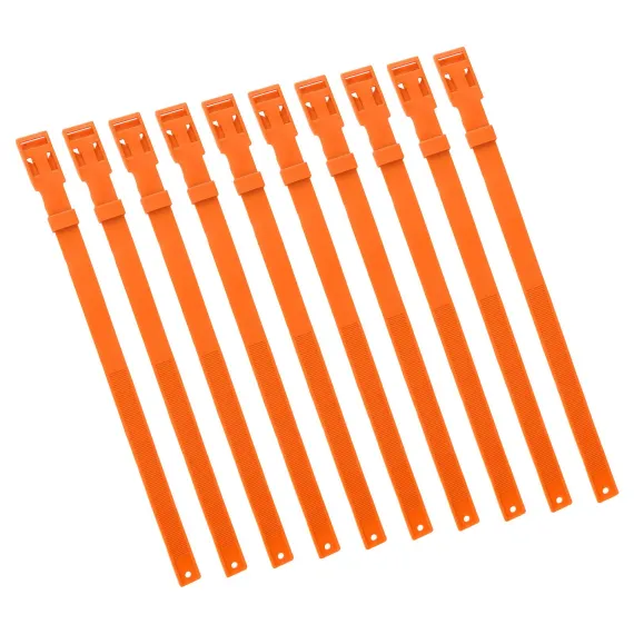 10PCS Goat Collar PU 23 Inch Adjustable Livestock Collar for Farm Animal Cow Horse Sheep Orange image: 5
