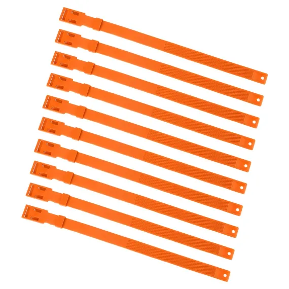 10PCS Goat Collar PU 23 Inch Adjustable Livestock Collar for Farm Animal Cow Horse Sheep Orange image: 7