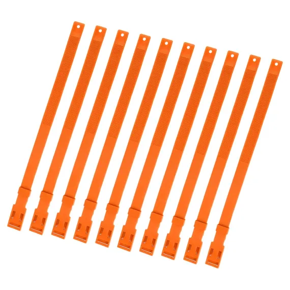 10PCS Goat Collar PU 23 Inch Adjustable Livestock Collar for Farm Animal Cow Horse Sheep Orange image: 9