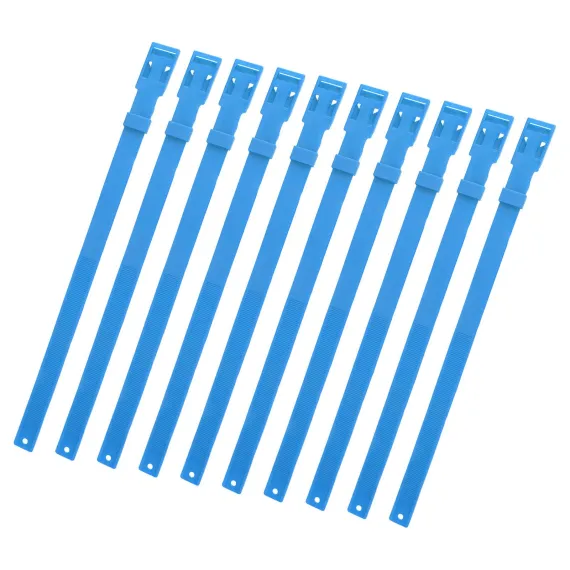 10PCS Goat Collar PU 23 Inch Adjustable Livestock Collar for Farm Animal Cow Horse Sheep Blue image: 4