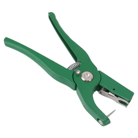 Green Ear Tag Plier Aluminum Alloy Livestock Ear Tag Applicator Portable Ear Notcher for Home Farm image: 1