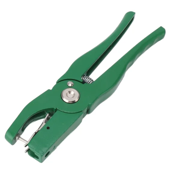 Green Ear Tag Plier Aluminum Alloy Livestock Ear Tag Applicator Portable Ear Notcher for Home Farm image: 3