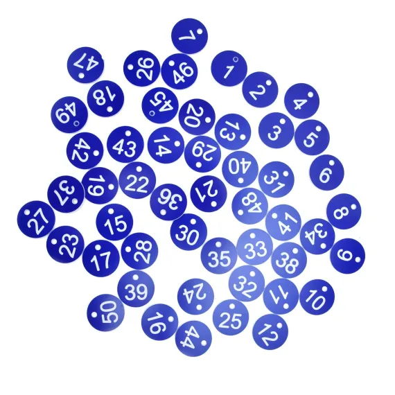 50PCS Numbered Label Numbered Tag for Farm Livestock Beekeeping Husbandry Breeding Supplies1-50 Blue image: 2