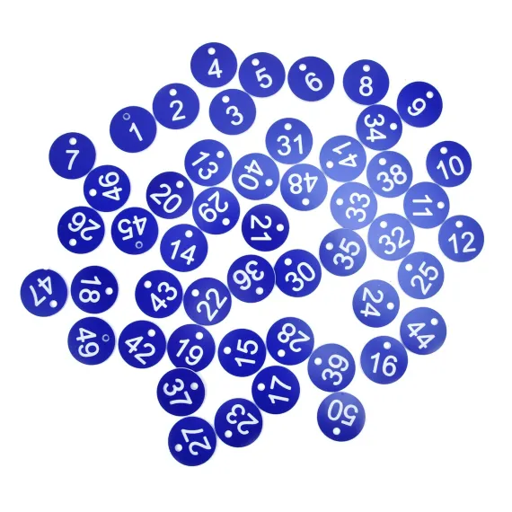 50PCS Numbered Label Numbered Tag for Farm Livestock Beekeeping Husbandry Breeding Supplies1-50 Blue image: 4