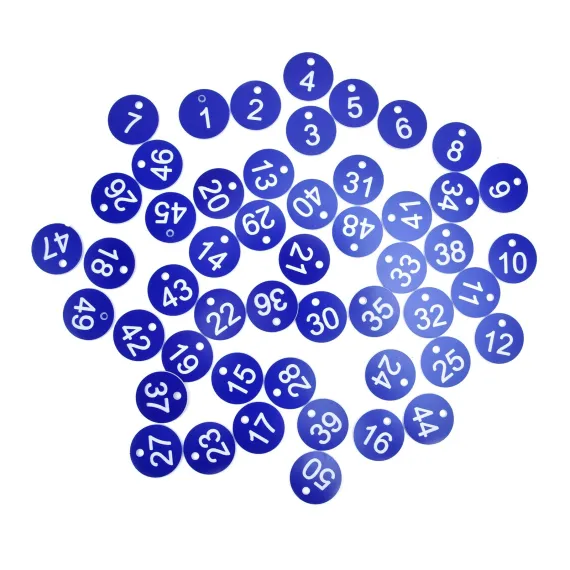 50PCS Numbered Label Numbered Tag for Farm Livestock Beekeeping Husbandry Breeding Supplies1-50 Blue image: 5