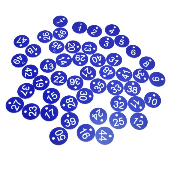 50PCS Numbered Label Numbered Tag for Farm Livestock Beekeeping Husbandry Breeding Supplies1-50 Blue image: 6