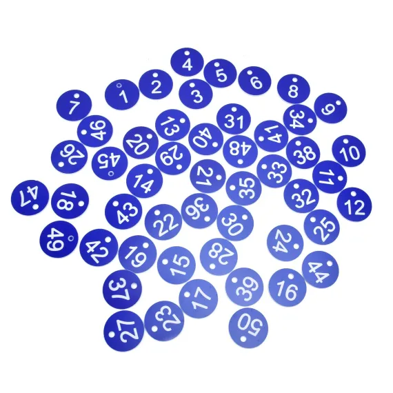 50PCS Numbered Label Numbered Tag for Farm Livestock Beekeeping Husbandry Breeding Supplies1-50 Blue image: 7