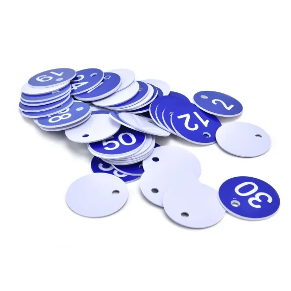 50PCS Numbered Label Numbered Tag for Farm Livestock Beekeeping Husbandry Breeding Supplies1-50 Blue image: 9