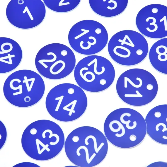 50PCS Numbered Label Numbered Tag for Farm Livestock Beekeeping Husbandry Breeding Supplies1-50 Blue image: 13