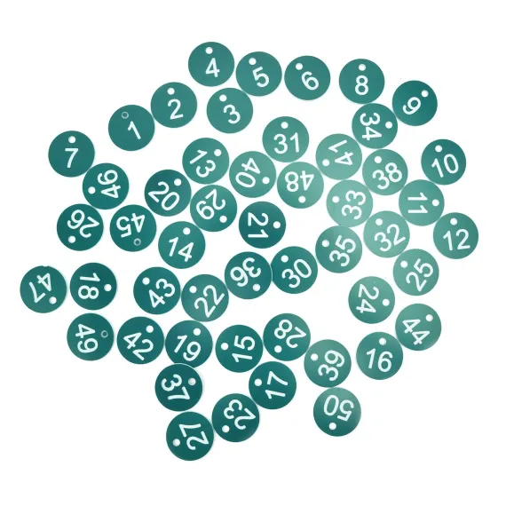 50PCS Numbered Label Numbered Tag for Farm Livestock Beekeeping Husbandry Breeding Supplies1-50 Green image: 3