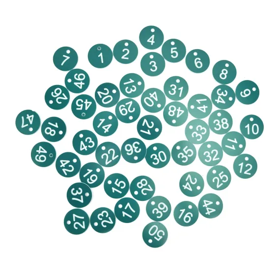 50PCS Numbered Label Numbered Tag for Farm Livestock Beekeeping Husbandry Breeding Supplies1-50 Green image: 4