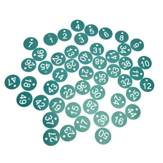 50PCS Numbered Label Numbered Tag for Farm Livestock Beekeeping Husbandry Breeding Supplies1-50 Green image: 6