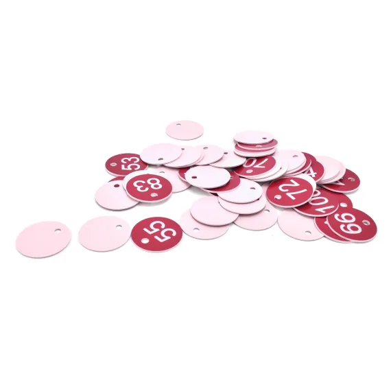 50PCS Numbered Label Numbered Tag for Farm Livestock Beekeeping Husbandry Breeding Supplies51-100 Red image: 7