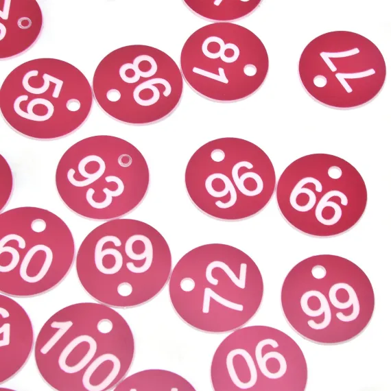 50PCS Numbered Label Numbered Tag for Farm Livestock Beekeeping Husbandry Breeding Supplies51-100 Red image: 12