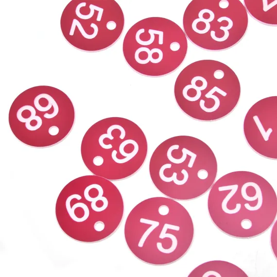 50PCS Numbered Label Numbered Tag for Farm Livestock Beekeeping Husbandry Breeding Supplies51-100 Red image: 14