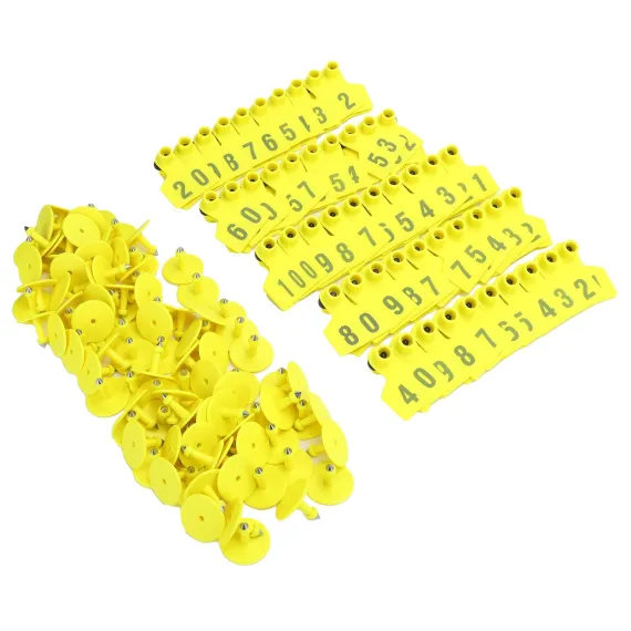 No.001‑100 Farm Pig Ear Tag Livestock Ear Tag Labels Set Poultry Breeding Supplies image: 1