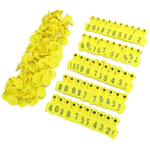 No.001‑100 Farm Pig Ear Tag Livestock Ear Tag Labels Set Poultry Breeding Supplies image: 2